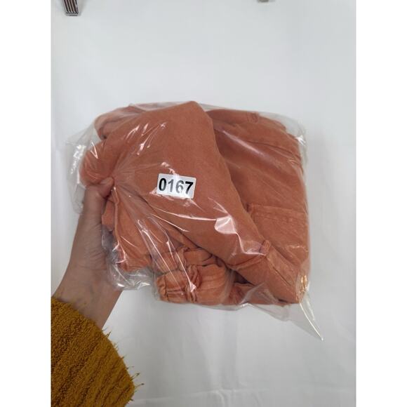 Easel Los Angeles Women's Cargo Wide Leg Pants Orange Size L Lounge - Picture 8 of 8